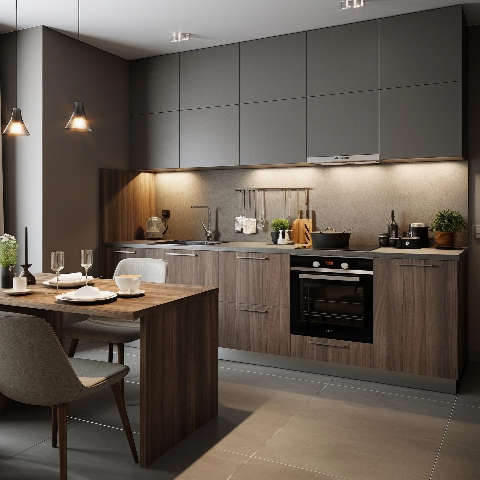 Cutting edge style kitchen with minimalist features